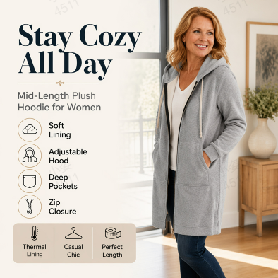 🔥LAST DAY - 50% OFF💕Women Casual Zip up Fleece Hoodies
