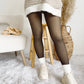 Flawless Legs Fake Translucent Warm Plush Lined Elastic Tights