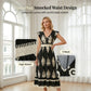 👗New arrival 40% OFF!🏖️Women's V-Neck Baroque Print Flowy Maxi Dress