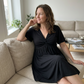 👗 50% OFF NOW! 🌸 Elegant V-Neck Twist Front Dress with Pockets – Flattering ruched waist, breathable & flowy – perfect for work, weddings or date nights – chic and functional 💃
