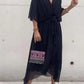 Stylish and elegant V-neck maxi dress