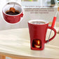 Melt Chocolate Instantly! No-Mess Ceramic Fondue Mug with Fork