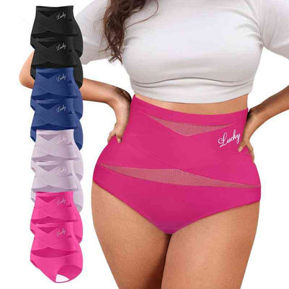 💕Limited Sale-50% OFF💕Plus-Size High-Waist Cross Tummy Control Panties