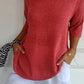 💥Clearance Sale-50% OFF🥰Women‘s Solid Color Knitted V-neck Top
