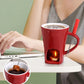 Melt Chocolate Instantly! No-Mess Ceramic Fondue Mug with Fork