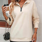 🔥Last Day Promotion-50% OFF🤩Womens Zip-Up Dropped Shoulder Sweatshirt