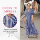 🎁✨Hot sale🔥 V-Neck Striped Maxi Dress (Free Shipping)