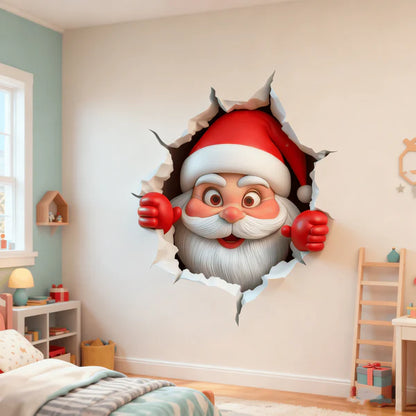 🎉Christmas Sale-Up to 50% OFF!!🎅Santa's Surprise 3D Wall Decals