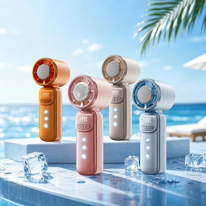 🌬️LAST DAY 50% OFF❄️Mini Handheld Cooling Fan – 💨199-Speed Precision Control, Ice-Cooling Function, LED Display, Pocket-Size Portable Fan