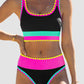 🏖️🔥LAST DAY SALE 50%OFF💃Color Contrast Patchwork Nylon Sporty 3 Piece Bikini Sets
