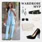 ⏰Last Day Sale 49% Off💖Women’s Stylish Sleeveless Blazer & High-Waisted Pants Set