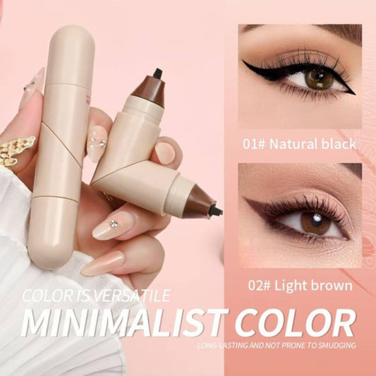⏰Last Day Buy 1 Get 1 Free🤩Rotating Eyeliner Stamp Pen – Dual-Head Design with Wing Stamp