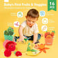 👶Baby Sensory Toys – 16 PCS  First Fruit & Vegetable Set🍓