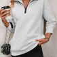 🔥Last Day Promotion-50% OFF🤩Womens Zip-Up Dropped Shoulder Sweatshirt