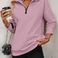 🔥Last Day Promotion-50% OFF🤩Womens Zip-Up Dropped Shoulder Sweatshirt