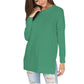 🔥Best Seller-50% OFF🎀Round Neck Casual Solid Color Top