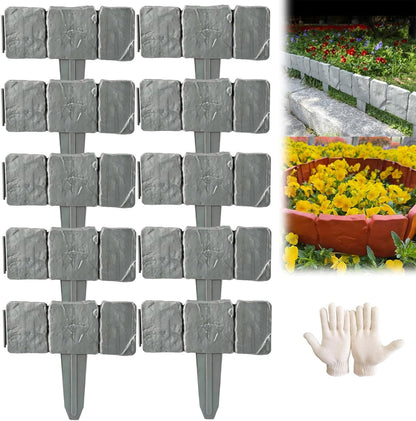 🎉2026 Hot Sale🏡Imitation Stone Garden Fence - DIY Garden Edging Border🌿✨