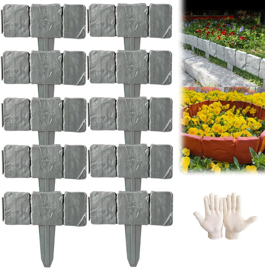 🎉2026 Hot Sale🏡Imitation Stone Garden Fence - DIY Garden Edging Border🌿✨