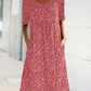 💫Summer Hot Sale💛Casual Women Scoop Neck Floral Dress (8 Colors with Pockets)