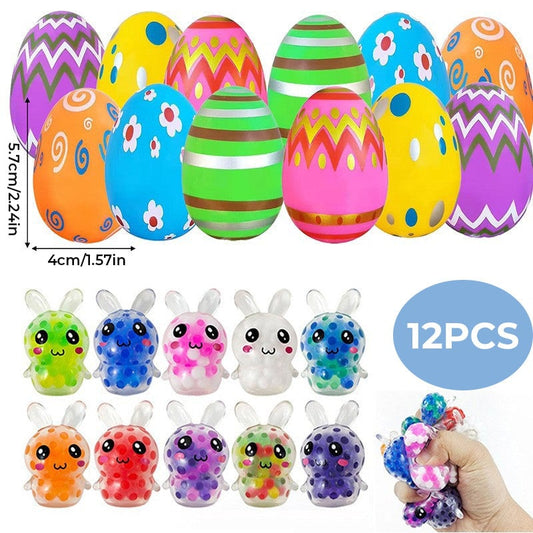 🔥Easter Hot Sale🎁24 Pack Prefilled Easter Eggs with Squeeze Toys