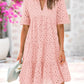 🫧2025 Hot Sale💘Women's Elegant Hollow Out Lace Ruffle Casual Mini Dress