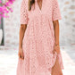🫧2025 Hot Sale💘Women's Elegant Hollow Out Lace Ruffle Casual Mini Dress