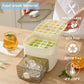 🎁2026 New Arrivals 50% OFF💥Essential for summer🥤🧊 Ice Cube Maker with Storage – 48 cubes at once, leak‑proof lid. Stackable, saves space. Includes ice scoop & tong.