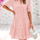 🫧2025 Hot Sale💘Women's Elegant Hollow Out Lace Ruffle Casual Mini Dress
