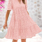 🫧2025 Hot Sale💘Women's Elegant Hollow Out Lace Ruffle Casual Mini Dress