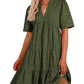 🫧2025 Hot Sale💘Women's Elegant Hollow Out Lace Ruffle Casual Mini Dress