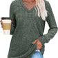🎉LAST DAY-50% OFF🤩Women's V Neck Long Sleeve Solid Sweater