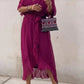 Stylish and elegant V-neck maxi dress