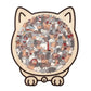 🎁60% OFF🧩135-Piece Morandi-Colored Cat Shaped Wooden Jigsaw Puzzle