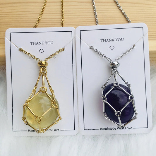 🔥2024 Crystal Stone Holder Necklace - Free (Crystal) Gift Included🎁