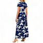 👗2026 Summer Hot Sale 50% OFF🌈Women's V neck Ankle Length Floral Print Beach Long Flowy  Maxi Dress with Pockets🎀