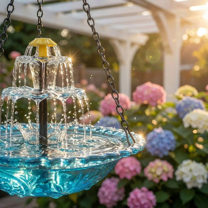 💐SPRING DAY SALE⚡50K+ SOLD!💦🐦Solar Cascade Hanging Bird Bath Fountain