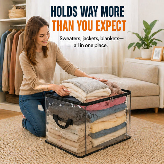 🎉Buy 2 Get 1 Free📦Large Heavy-Duty Thick Plastic Clear Storage