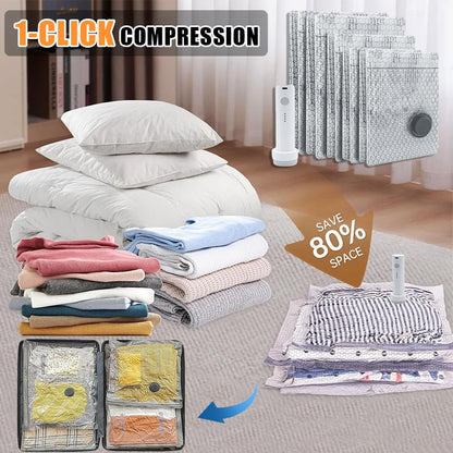 🔥LAST DAY 49% OFF💥Cordless Travel Vacuum Storage Compression Bag Set