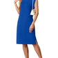💐Summer Sale 49% OFF💙Women Round Neck Loose Split Wrinkle-Free Midi Dress with Pockets