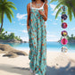 ✨Summer Hot Sale 50% OFF🌼Women's Summer Bohemian Wide Leg Jumpsuit with Pockets