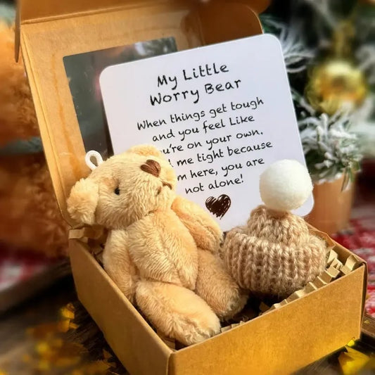 🎁Gift Idea🧸Handmade Mini Plush Teddy Bear in Box