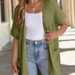 ⏰Early Autumn Sales 49% OFF🔥Women's Short Sleeve Pleated Lightweight Open Front Cardigan