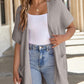 ⏰Early Autumn Sales 49% OFF🔥Women's Short Sleeve Pleated Lightweight Open Front Cardigan