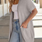 ⏰Early Autumn Sales 49% OFF🔥Women's Short Sleeve Pleated Lightweight Open Front Cardigan