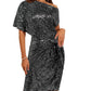 💖Christmas Sale-50% Off✨Women's Sequin Sparkly Glitter One Shoulder Ruched Bodycon Dress
