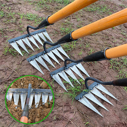 🔥 4/5/6/7 Teeth Carbon Steel Garden Hand Rake