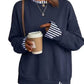 🍁Autumn Sale 50% OFF!👚Women's Loose Faux Two‑Piece Sweatshirt