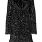 💃Limited Time 49% Off🎀Dance All Night Sequin Back Tie Up Bow Loose Mini Cutee Dress🎀