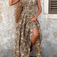 ✨Hot Sale 50% OFF👗 Women's V-Neck Bohemian Floral Smocked Maxi Dress 🦋