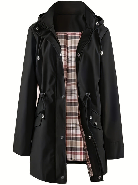 💐60% OFF🌧️🧥Women's Checkered Lining Waterproof Windbreaker